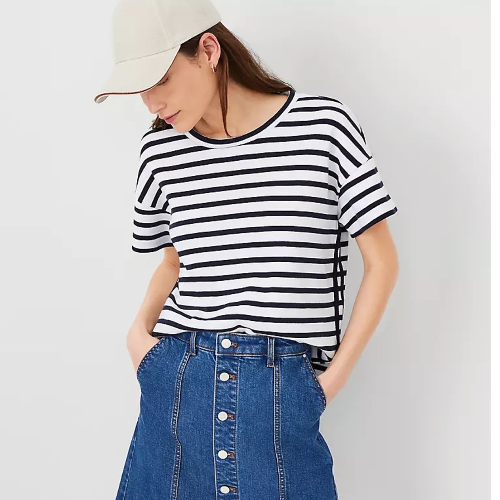 Ann Taylor AT Weekend Striped Top